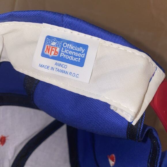 Vintage New York Giants Annco Snapback Hat NWT Deadstock Blue Red NFL - Picture 9 of 14